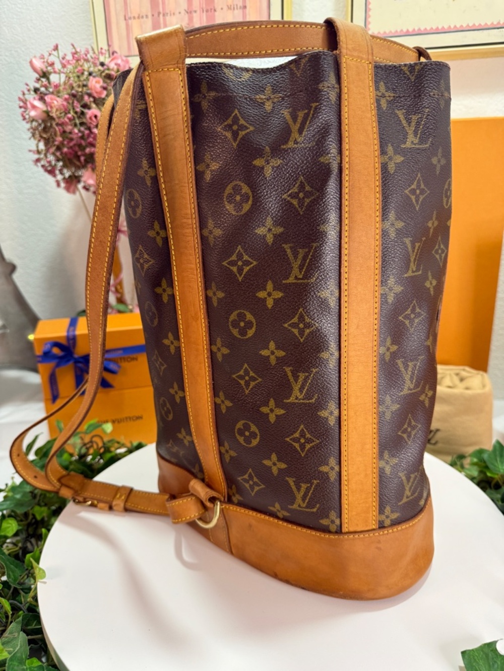 SASSY LOUIS VUITTON MONOGRAM BUCKET SLING BACKPACK! - Picture 13 of 16